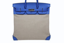 Load image into Gallery viewer, HERMES エルメス オータクロア40 ハンドバッグ Z刻印 ブルーイドラ エバーカラー トワルキャンプ シルバー金具 4b006072