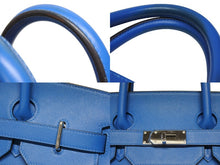 Load image into Gallery viewer, HERMES エルメス オータクロア40 ハンドバッグ Z刻印 ブルーイドラ エバーカラー トワルキャンプ シルバー金具 4b006072