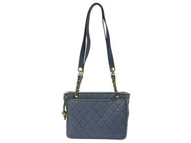 CHANEL シャネル マトラッセライン ショルダーバッグ 2番台 キャンバス カーフスキン ゴールド金具 良品 中古 4b006078