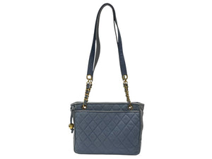CHANEL シャネル マトラッセライン ショルダーバッグ 2番台 キャンバス カーフスキン ゴールド金具 良品 中古 4b006078