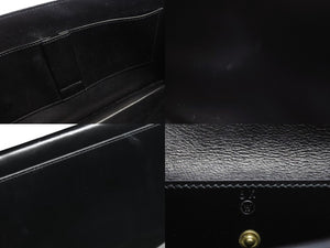 HERMES エルメス コルドリエール ハンドバッグ ボックスカーフ ブラック ゴールド金具 ○W刻印 1993年 美品 中古 4b006083