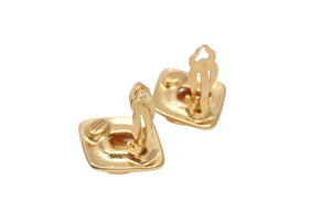 極美品 CHANEL シャネル ココマーク イヤリング 重量約20.6g 97P刻印 ゴールド メタル GP 菱形 両耳用 中古 4b006097