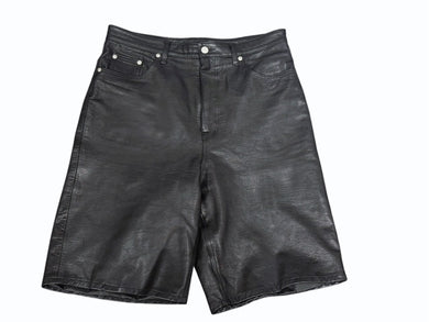 BREATH ブレス NEWRICH LEATHER SHORTS ニューリッチ レザーショーツ ブラック ゴートスキン BR25SS P1001 サイズL 美品 中古 4b006099 