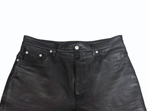 BREATH ブレス NEWRICH LEATHER SHORTS ニューリッチ レザーショーツ ブラック ゴートスキン BR25SS P1001 サイズL 美品 中古 4b006099 