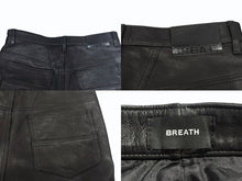 画像をギャラリービューアに読み込む, BREATH ブレス NEWRICH LEATHER SHORTS ニューリッチ レザーショーツ ブラック ゴートスキン BR25SS P1001 サイズL 美品 中古 4b006099 