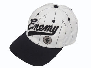 極美品 SAINT MICHAEL × Public Enemy セントマイケル パブリックエネミー 24AW キャップ ブラック ホワイト OS SM-YS1-0000-C22 サイズOS 中古 4b006100 