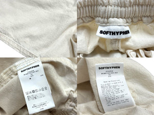 Softhypen ソフトハイフン ショーツ ハーフパンツ MGMFP251304 JAPAN製 コットン アイボリー 美品 中古 4b006101