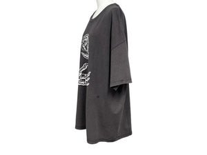 ART THAT KILLS アートザットキルズ プリントＴシャツ WELTED ROSE TEE ウォッシュド加工 コットン ブラック サイズXL 美品 中古 4b006105 