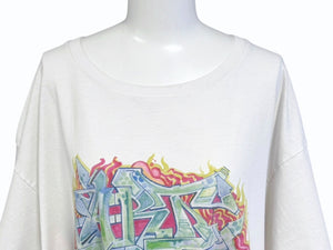 GALLERY DEPT ギャラリーデプト 半袖Tシャツ グラフィティ トップス USA製 コットン ホワイト マルチカラー サイズXL 美品 中古 4b006106