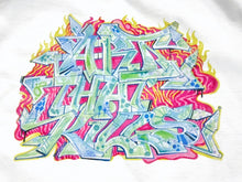 Load image into Gallery viewer, GALLERY DEPT ギャラリーデプト 半袖Tシャツ グラフィティ トップス USA製 コットン ホワイト マルチカラー サイズXL 美品 中古 4b006106