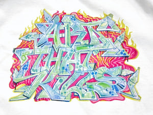 GALLERY DEPT ギャラリーデプト 半袖Tシャツ グラフィティ トップス USA製 コットン ホワイト マルチカラー サイズXL 美品 中古 4b006106