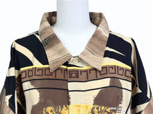 Load image into Gallery viewer, 極美品 pellepelle ペレペレ 半袖シャツ 90s ポリエステル ブラウン マルチカラー サイズ3XL 中古 4b006109
