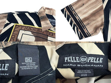 Load image into Gallery viewer, 極美品 pellepelle ペレペレ 半袖シャツ 90s ポリエステル ブラウン マルチカラー サイズ3XL 中古 4b006109