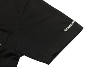 CHROME HEARTS クロムハーツ 半袖Tシャツ サイズS スクロールラベルロゴ プリント ブラック ホワイト 美品 中古 4b006110