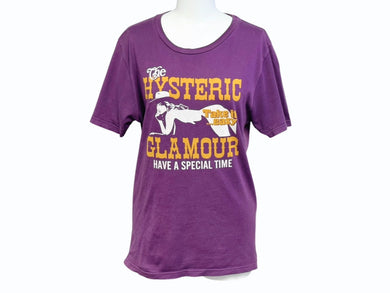 HYSTERIC GLAMOUR ヒステリックグラマー 半袖Tシャツ トップス 0243CT07 コットン パープル サイズS 美品 中古 4b006117