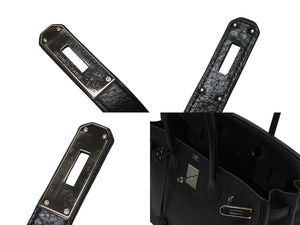 極美品 HERMES エルメス バーキン30 ハンドバッグ トゴ ブラック シルバー金具 T刻印 中古 4b006134