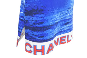 新品未使用 CHANEL シャネル 02SS サーフライン ミニドレス ワンピース P19539V11371 サイズ38 ココマーク サーフィン 中古 4b006136
