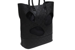 新品同様 LOUIS VUITTON ルイヴィトン コムデギャルソン 川久保玲 トートバッグ M58661 ウィズホールズMM モノグラムアンプラント ブラック 中古4b006137