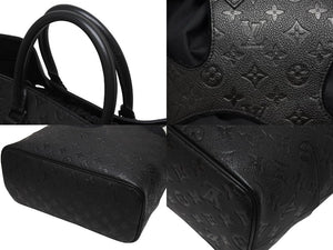 新品同様 LOUIS VUITTON ルイヴィトン コムデギャルソン 川久保玲 トートバッグ M58661 ウィズホールズMM モノグラムアンプラント ブラック 中古4b006137