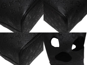 新品同様 LOUIS VUITTON ルイヴィトン コムデギャルソン 川久保玲 トートバッグ M58661 ウィズホールズMM モノグラムアンプラント ブラック 中古4b006137