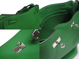 新品同様 HERMES エルメス ソーケリー26 バンブー ワンショルダーバッグ □R刻印 トリヨンクレマンス シルバー金具 中古 4b006139
