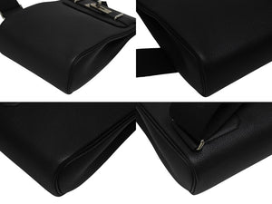 新品同様 エルメス HERMES アッカドPM U刻印 ワンショルダーバッグ ブラック トゴ 新型 シルバー金具 中古 4b006140