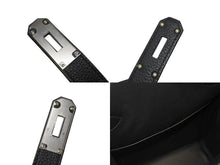 Load image into Gallery viewer, 新品同様 エルメス HERMES アッカドPM U刻印 ワンショルダーバッグ ブラック トゴ 新型 シルバー金具 中古 4b006140