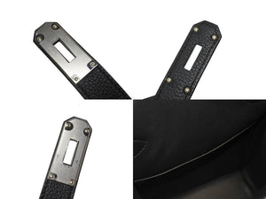 新品同様 エルメス HERMES アッカドPM U刻印 ワンショルダーバッグ ブラック トゴ 新型 シルバー金具 中古 4b006140