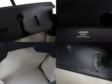 Load image into Gallery viewer, 極美品 HERMES エルメス ハンドバッグ オータクロア40 B刻印 ブラック トワル パラジウム金具 中古 4b006141