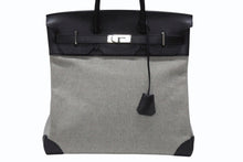Load image into Gallery viewer, 極美品 HERMES エルメス ハンドバッグ オータクロア40 B刻印 ブラック トワル パラジウム金具 中古 4b006141