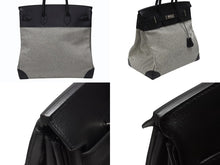 Load image into Gallery viewer, 極美品 HERMES エルメス ハンドバッグ オータクロア40 B刻印 ブラック トワル パラジウム金具 中古 4b006141