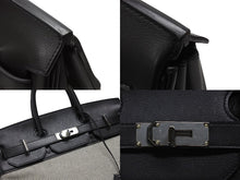 Load image into Gallery viewer, 極美品 HERMES エルメス ハンドバッグ オータクロア40 B刻印 ブラック トワル パラジウム金具 中古 4b006141