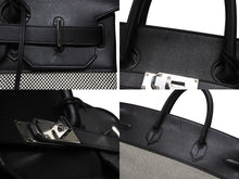Load image into Gallery viewer, 極美品 HERMES エルメス ハンドバッグ オータクロア40 B刻印 ブラック トワル パラジウム金具 中古 4b006141