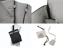 Load image into Gallery viewer, 未使用 HERMES エルメス ケリー スペシャルオーダー品 アッカドGM ショルダーバッグ W刻印 ブラック グリスパール シルバー金具 中古 4b006142