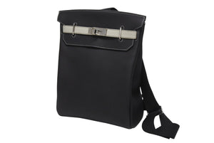 未使用 HERMES エルメス ケリー スペシャルオーダー品 アッカドGM ショルダーバッグ W刻印 ブラック グリスパール シルバー金具 中古 4b006142