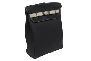 未使用 HERMES エルメス ケリー スペシャルオーダー品 アッカドGM ショルダーバッグ W刻印 ブラック グリスパール シルバー金具 中古 4b006142