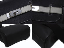 Load image into Gallery viewer, 未使用 HERMES エルメス ケリー スペシャルオーダー品 アッカドGM ショルダーバッグ W刻印 ブラック グリスパール シルバー金具 中古 4b006142