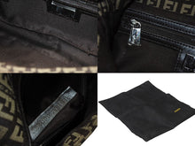 Load image into Gallery viewer, 極美品 FENDI フェンディ ズッキーノ柄 マンマバケット ワンショルダーバッグ 8BR000 ブラウン ガンメタリック金具 中古 4b006144