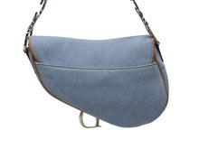 Load image into Gallery viewer, Christian Dior クリスチャンディオール デニム サドルバッグ ワンショルダーバッグ レザー ジョンガリアーノ 美品 中古 4b006146