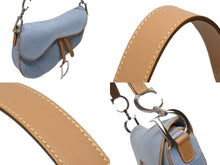 Load image into Gallery viewer, Christian Dior クリスチャンディオール デニム サドルバッグ ワンショルダーバッグ レザー ジョンガリアーノ 美品 中古 4b006146