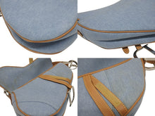 Load image into Gallery viewer, Christian Dior クリスチャンディオール デニム サドルバッグ ワンショルダーバッグ レザー ジョンガリアーノ 美品 中古 4b006146