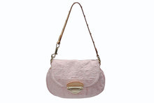 Load image into Gallery viewer, LOUIS VUITTON ルイヴィトン サンセット ワンショルダーバッグ M13347 モノグラム デニム レザー ピンク ゴールド金具 美品 中古 4b006152