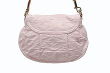 Load image into Gallery viewer, LOUIS VUITTON ルイヴィトン サンセット ワンショルダーバッグ M13347 モノグラム デニム レザー ピンク ゴールド金具 美品 中古 4b006152