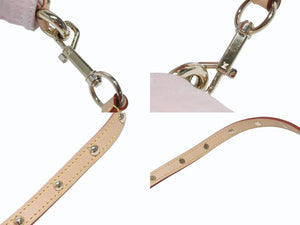 LOUIS VUITTON ルイヴィトン サンセット ワンショルダーバッグ M13347 モノグラム デニム レザー ピンク ゴールド金具 美品 中古 4b006152