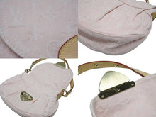 Load image into Gallery viewer, LOUIS VUITTON ルイヴィトン サンセット ワンショルダーバッグ M13347 モノグラム デニム レザー ピンク ゴールド金具 美品 中古 4b006152