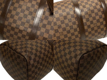 Load image into Gallery viewer, 極美品 LOUIS VUITTON ルイ ヴィトン キーポル50 ボストンバッグ N41427 ダミエキャンバス ブラウン ゴールド金具 中古 4b006161