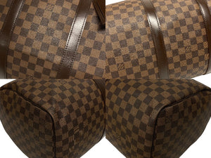 極美品 LOUIS VUITTON ルイ ヴィトン キーポル50 ボストンバッグ N41427 ダミエキャンバス ブラウン ゴールド金具 中古 4b006161