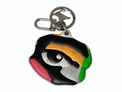 LOUIS VUITTON ルイヴィトン KidSuper キッドスーパー LVポートレート キーチャーム キーホルダー M01402 マルチカラー レザー 美品 中古 4b006162