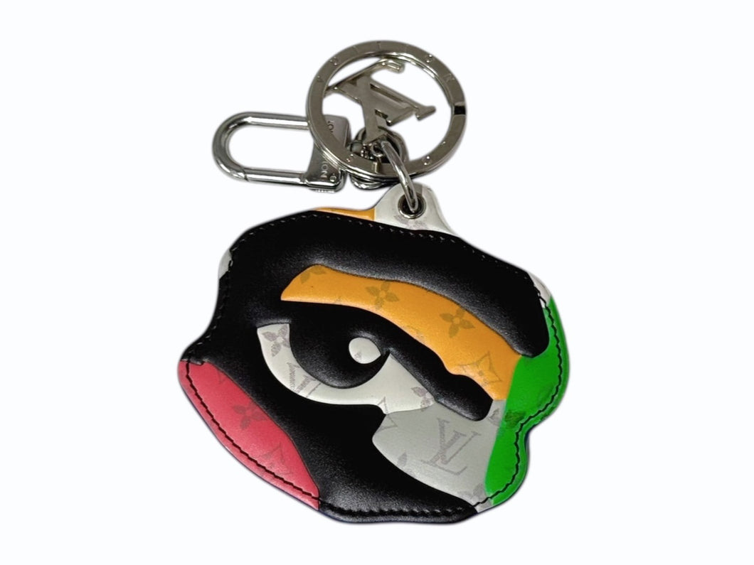 LOUIS VUITTON ルイヴィトン KidSuper キッドスーパー LVポートレート キーチャーム キーホルダー M01402 マルチカラー レザー 美品 中古 4b006162