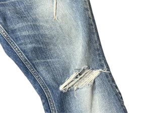 n(n) BY NUMBER (N)INE エヌエヌバイナンバーナイン デニムパンツ ダメージ加工 コットン ポリウレタン ブルー サイズ3 美品 中古 4b006116